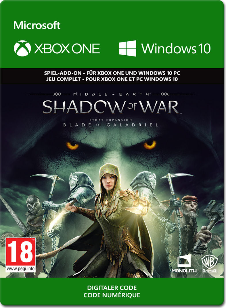 Middle earth Shadow of War DLC 3 The Blade of Galadriel XBOX Digital Code