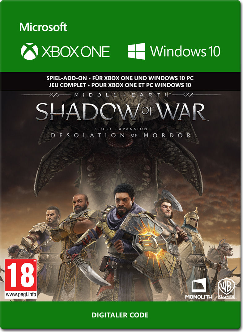 Middle-earth Shadow of War DLC 4 Desolation of Mordor XBOX Digital Code