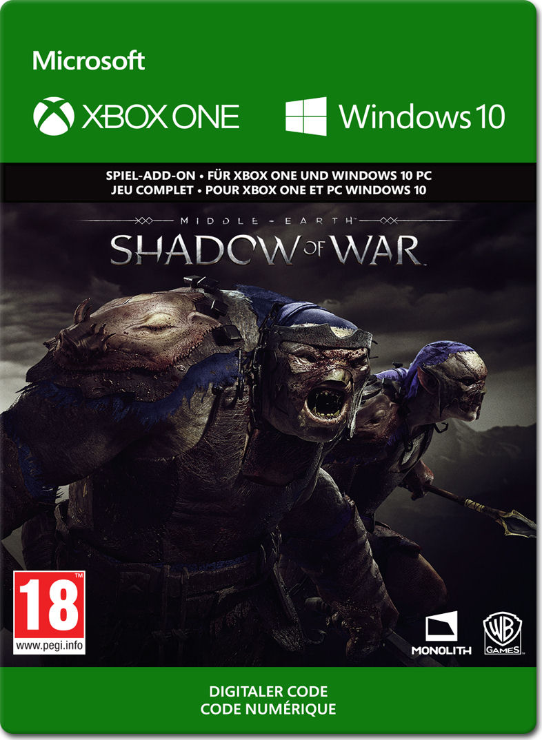 Middle-earth Shadow of War DLC 1 Slaughter Tribe Nemesis XBOX Digital Code